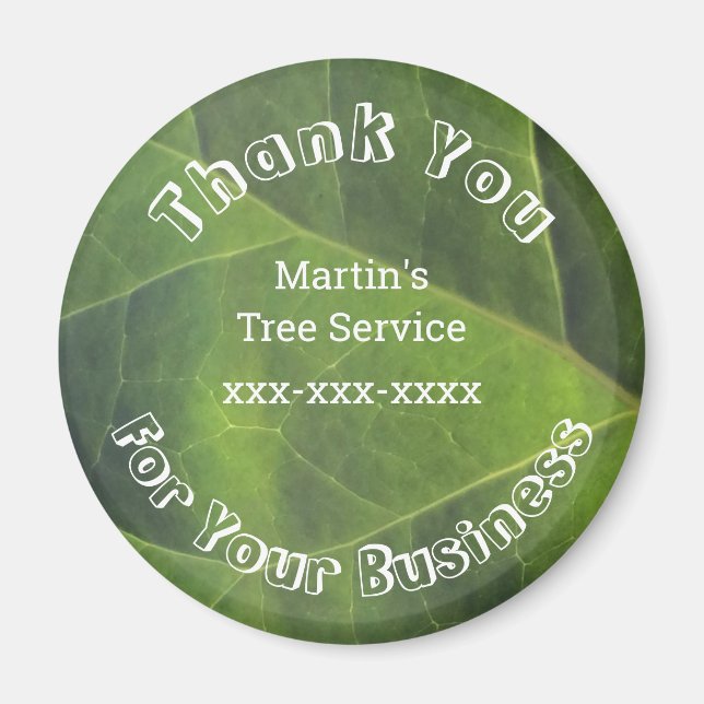 Kundenbewertung Grünes Leaf-Business-Angebot Magnet (Vorne)