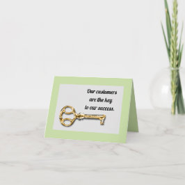 Kundenbewertung Sie sind der Schlüssel Dankeskarte