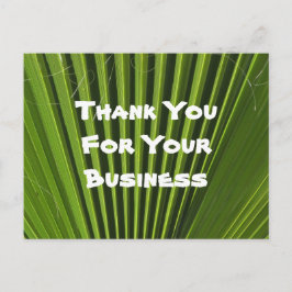 Kundenbewertungs-Unternehmen Green Palm Leaf Postkarte