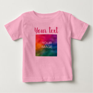 Kundenbild-Typografie-Skripttext Pink Baby T-shirt