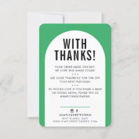 KUNDENDANK IHNEN modernes, grün grün schwarz