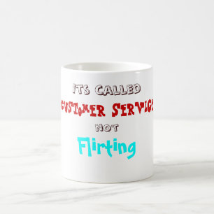 Kundendienst, der nicht lustige Tasse flirtet