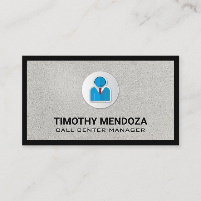 Kundendienst | Logo im Call Center Visitenkarte (Vorderseite)