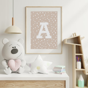 KUNDENDRUCK   MODERNE MONOGRAMM WALL ART POSTER