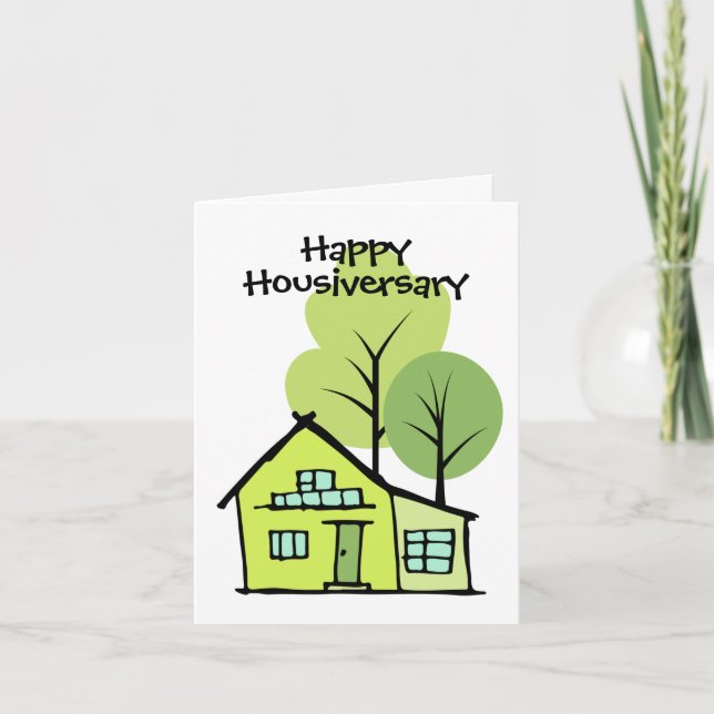 Kundenempfehlung Happy Housiversary Zuhause Card Karte (Vorderseite)