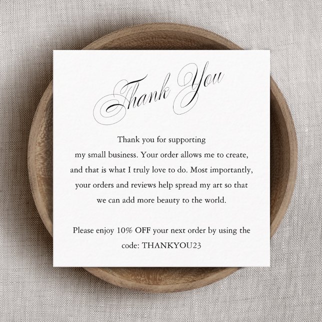 Kundenempfehlung Vielen Dank Gutscheinrabatt B Quadratische Visitenkarte (Von Creator hochgeladen)