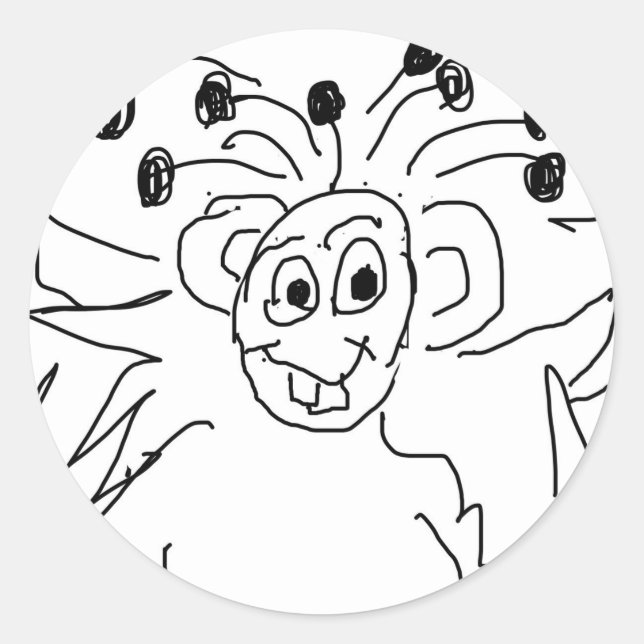 KUNDENFÄHIGE STICKER - GLÜCKLICH MONSTER (Vorderseite)