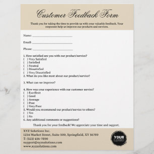 Kundenfeedback-Formular für Unternehmen Flyer
