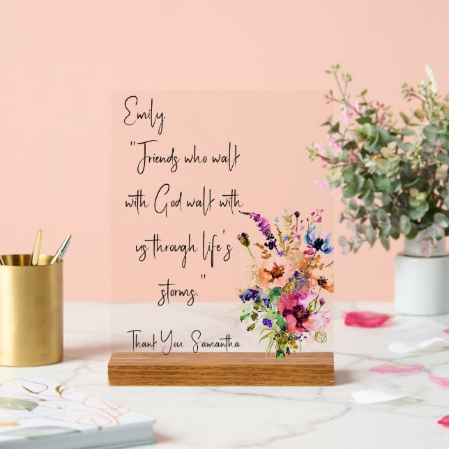 Kundenfreundlichkeit Acrylschild (Hochzeit)