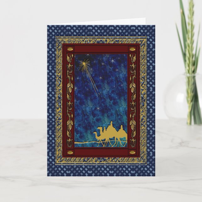 Kundengebundene drei Männers-Weihnachtskarte Feiertagskarte (Vorderseite)