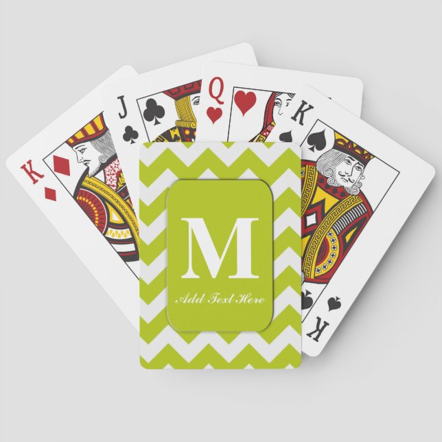 Kundengebundene mit Monogramm Spielkarten (Rückseite)
