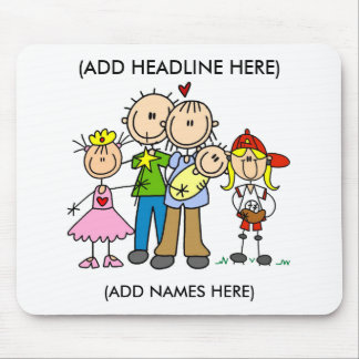 Kundengebundene Stock-Familie eine Mousepad