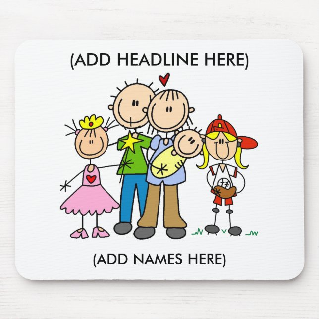 Kundengebundene Stock-Familie eine Mousepad (Vorne)
