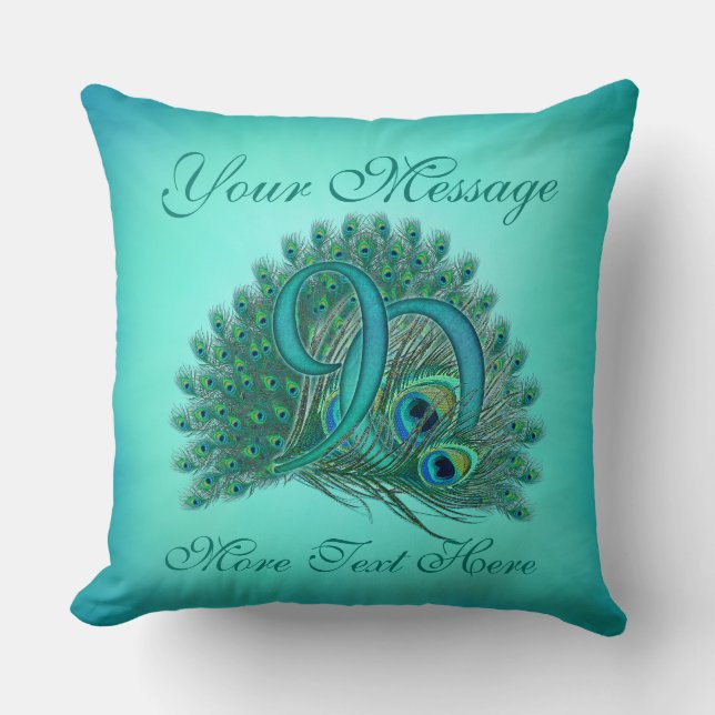 Kundengebundene Text elegante 90. Kissen (Vorderseite)