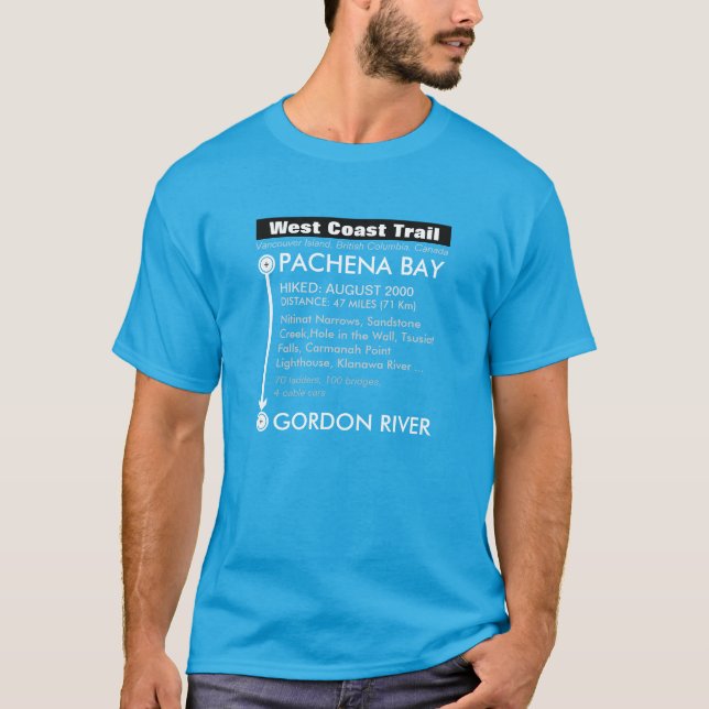 Kundengebundene Westküsten-Spur, Vancouver-Insel T-Shirt (Vorderseite)