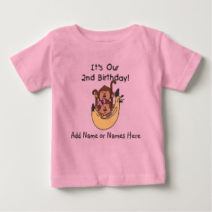 Kundengebundener Affe-Zwillings-Junge und Baby T-shirt