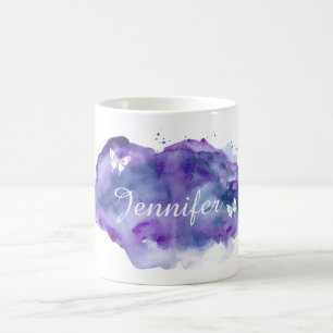Kundengebundener Aquarell-Name Tasse