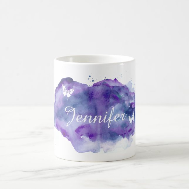 Kundengebundener Aquarell-Name Tasse (Mittel)