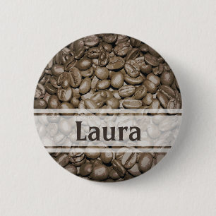Kundengebundener barista Entwurf Button