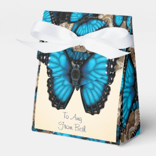 Kundengebundener blauer Morpho Geschenkschachtel
