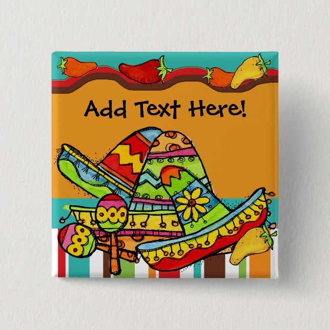 Kundengebundener Fiesta-Knopf Button (Vorderseite)