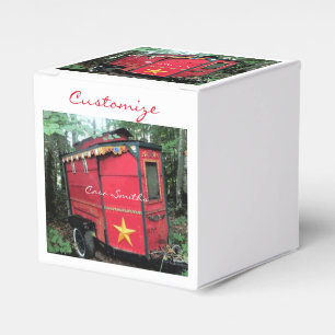 Kundengebundener kleiner Wohnwagen des roten Sinti Geschenkschachtel