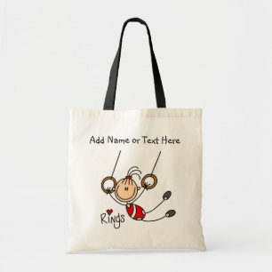 Kundengebundener MädchenGymnast auf Tragetasche