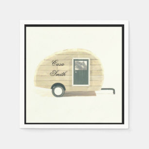 Kundengebundener Retro Vintager Teardropcamper Serviette