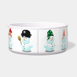Kundengebundener Snowman-Cartoon Napf