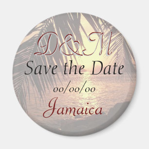 Kundengebundener Strand-Hochzeits-Save the Date Magnet