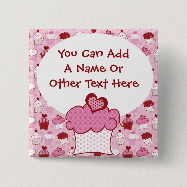 Kundengebundener süßer Kuchen-Knopf Button (Vorderseite)