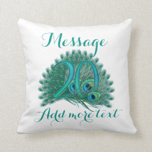 Kundengebundenes 20. Hochzeitstagtextkissen Kissen