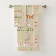 Kundengebundenes Namensbad-Tuch Set-perfekt für