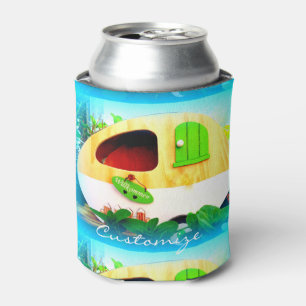 Kundengebundenes Retro Vintages Camperblau Dosenkühler
