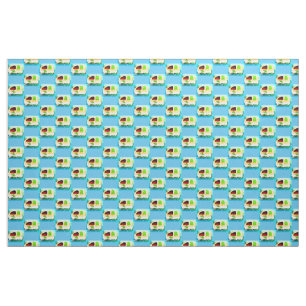 Kundengebundenes Retro Vintages Campermusterblau Stoff