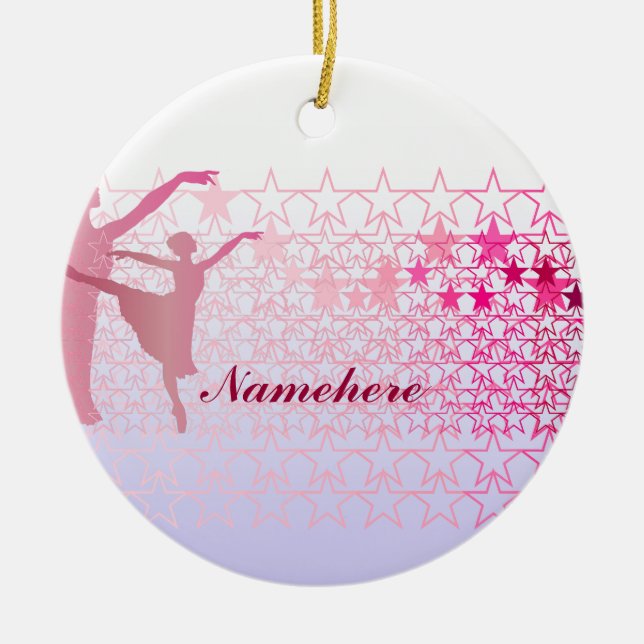 Kundengerecht: Ballerina Keramik Ornament (Vorne)