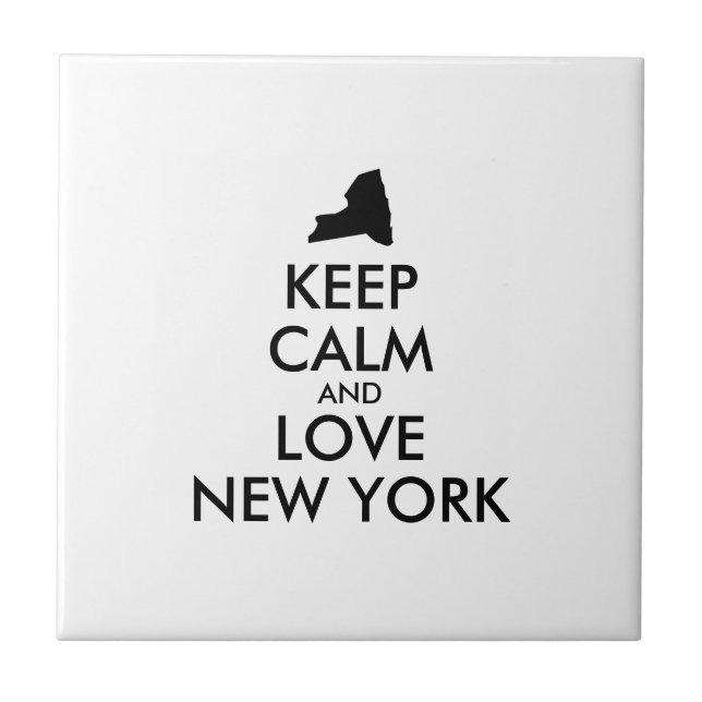 Kundengerecht BEHALTEN Sie RUHE und LIEBE NEW YORK Fliese (Vorderseite)
