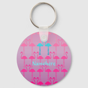 Kundengerecht: Flamingo zwei Schlüsselanhänger