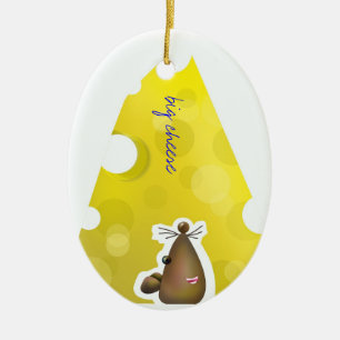 Kundengerecht: Großer Käse Keramikornament