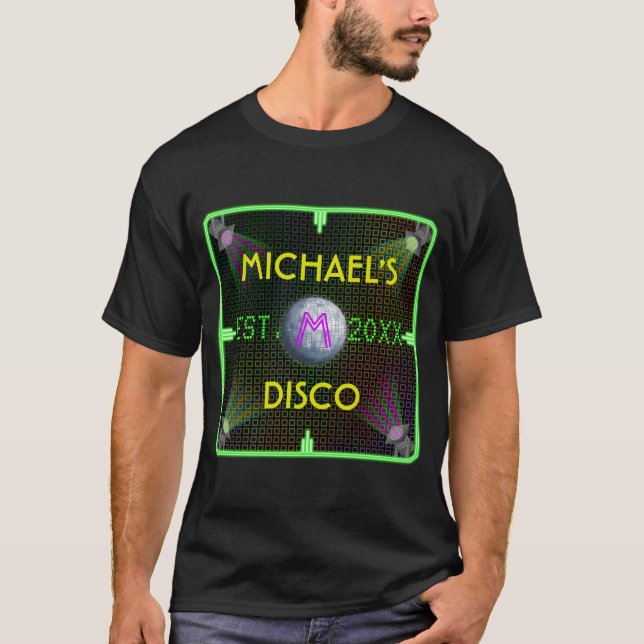 Kundengerecht Ihr Namenssiebziger jahre Disco-Ball T-Shirt (Vorderseite)