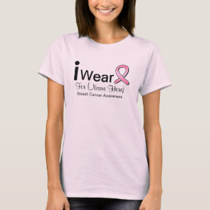 Kundengerecht trage ich Brustkrebs-Band T-Shirt