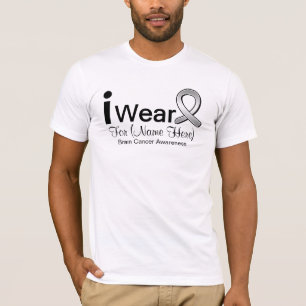 Kundengerecht trage ich Hirntumor-Band T-Shirt
