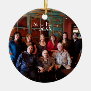 Kundengerechte 2 versahen Weihnachtsverzierung mit Keramikornament