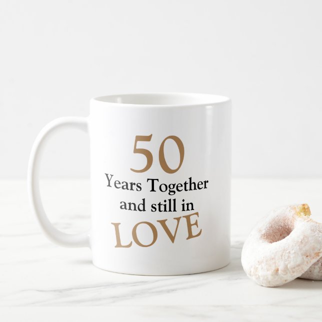 Kundengerechte 50 Jahre zusammen Kaffeetasse (Mit Donut)