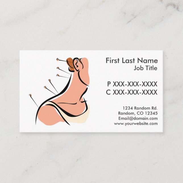 Kundengerechte Akupunktur-Visitenkarten Visitenkarte (Vorderseite)