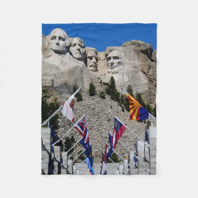 Kundengerechte Andenken Mt Rushmore Fleecedecke (Vorderseite)