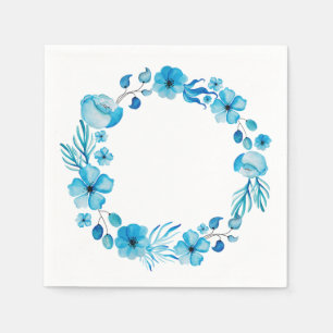 Kundengerechte blaue Blumenservietten Serviette
