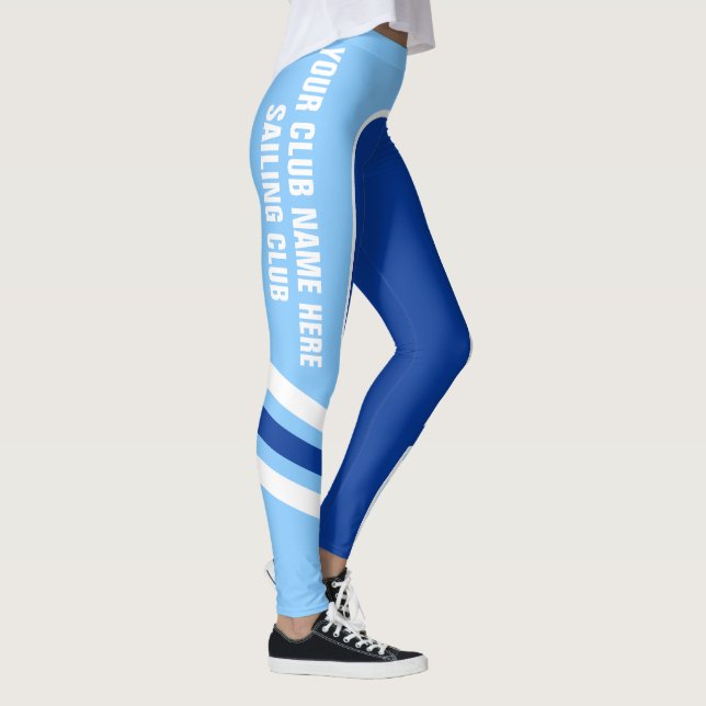 Kundengerechte blaue Seitenband-Leggings Leggings (Rechts)