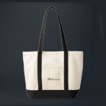 Kundengerechte Brautjungfern-Taschen-Tasche Tragetasche<br><div class="desc">Diese noble Taschentasche kennzeichnet ein "Brautjungfern" Logo,  das den Schriftart und die Farben unserer Schwarzweiss-Damasthochzeitssammlung zusammenbringt. Würde ein großes Geschenk machen!</div>