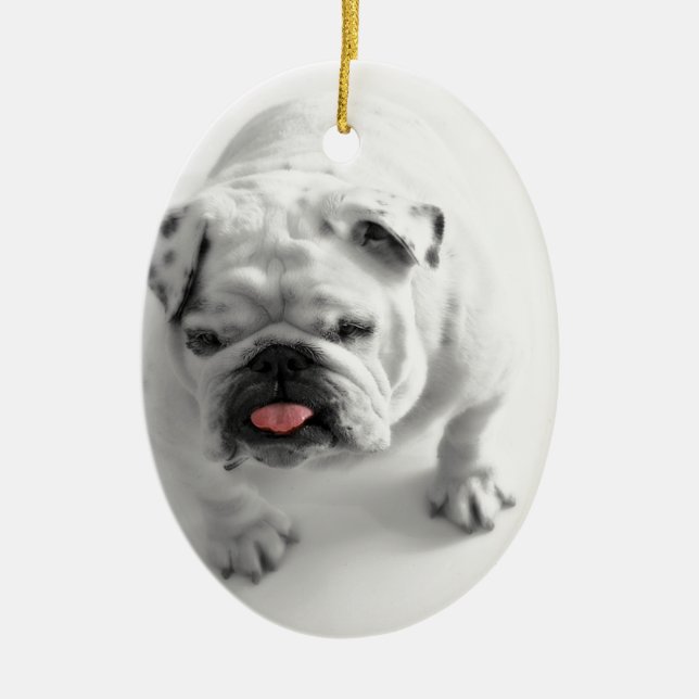 Kundengerechte Bulldogge Keramik Ornament (Vorne)